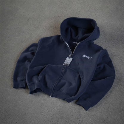 NAVY ZIP-HOODIE (précommande)