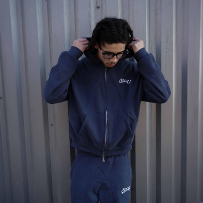 NAVY ZIP-HOODIE (précommande)