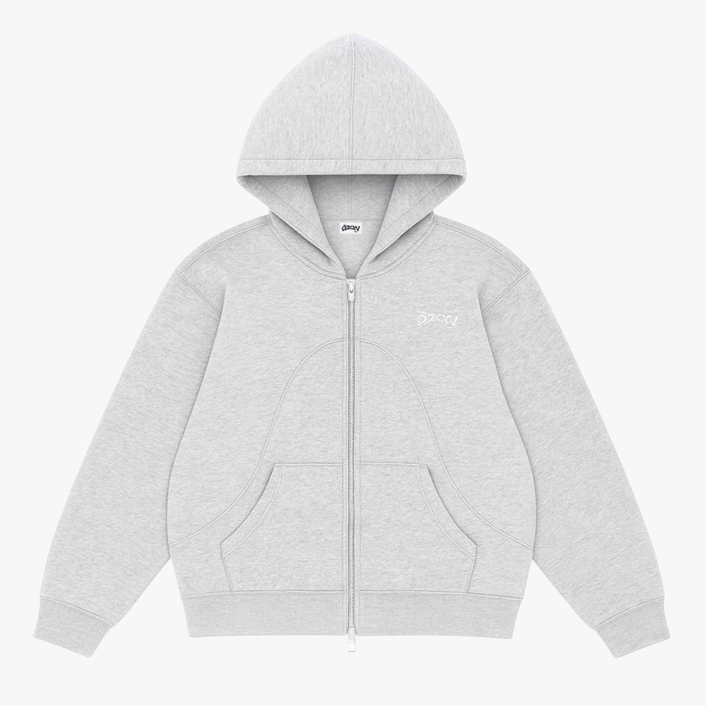 GRAY ZIP-HOODIE