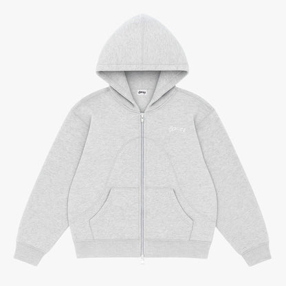 GRAY ZIP-HOODIE