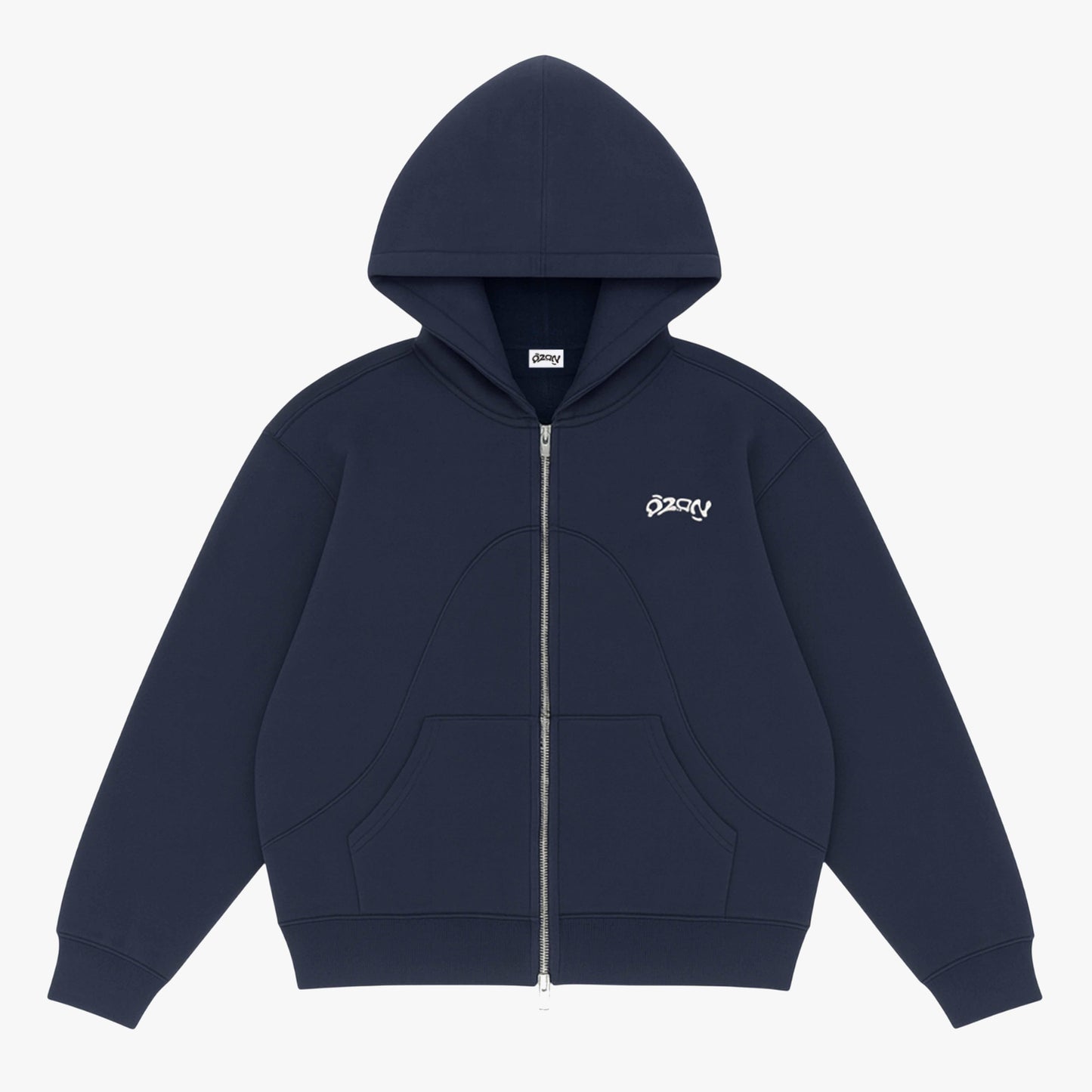 NAVY ZIP-HOODIE